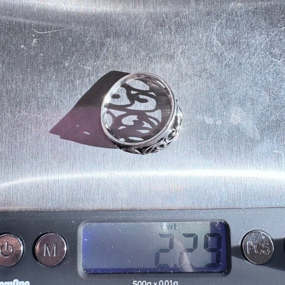 VTG Sterling Silver 925 Scroll Design Filigree Tapered Band Ring Size 7.75 - Picture 10 of 10